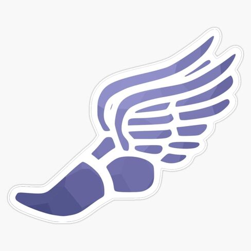 Purple Ombre Track Shoe Sticker Vinyl Waterproof Sticker Decal Car Laptop Wall Window Bumper Sticker 5" in Saudi Arabia