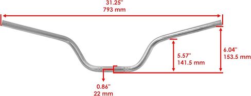 Caltric Handle Bar Compatible with Yamaha Raptor 700 YFM700 2006-2008 / Raptor 700R YFM700 2009-2012 in Saudi Arabia