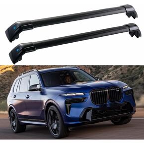 2PCS Crossbar Cross Bar Fit for BMW X7 G07 2019-2025 Aluminum Luggage Cargo Carrier Roof Rack Rails Anti-Theft Locks Lockable in Saudi Arabia