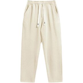 Men Straight Pants Comfortable Waffle Knit Casual Long Trousers Everyday in Kuwait