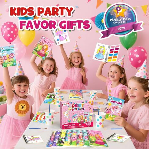 ZMLM 24 Water Coloring Books for Kids Party Favors - Bulk Mini Coloring Books for Ages 4-8,Small Easter Basket Stuffers for Toddlers Crafts Classroom Birthday Valentines Day Gifts Goodie Bag Stuffers in Kuwait