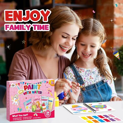 ZMLM 24 Water Coloring Books for Kids Party Favors - Bulk Mini Coloring Books for Ages 4-8,Small Easter Basket Stuffers for Toddlers Crafts Classroom Birthday Valentines Day Gifts Goodie Bag Stuffers in Kuwait