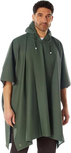 Rothco Rubberized Rainwear Poncho, Mens Rain Poncho, One Size, Olive Drab in Saudi Arabia