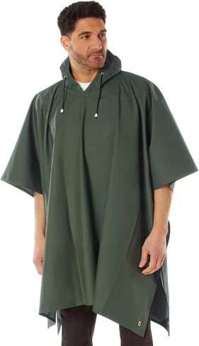 Rothco Rubberized Rainwear Poncho, Mens Rain Poncho, One Size, Olive Drab in Saudi Arabia