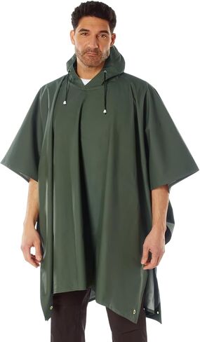 Rothco Rubberized Rainwear Poncho, Mens Rain Poncho, One Size, Olive Drab in Saudi Arabia