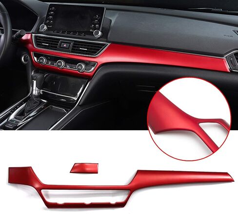 x xotic tech Interior Dashboard Center Console AC Switch Button Panel Stripe Cover Trim, Carbon Fiber Pattern, Compatible with Honda Accord 10th Gen 2018-2022 in Saudi Arabia