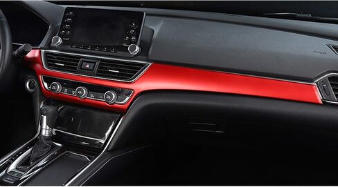 x xotic tech Interior Dashboard Center Console AC Switch Button Panel Stripe Cover Trim, Carbon Fiber Pattern, Compatible with Honda Accord 10th Gen 2018-2022 in Saudi Arabia