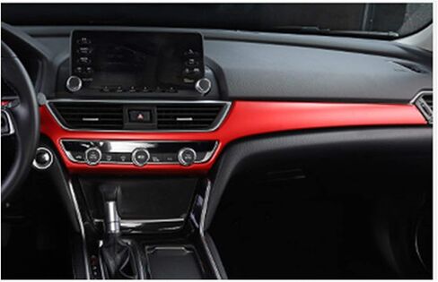 x xotic tech Interior Dashboard Center Console AC Switch Button Panel Stripe Cover Trim, Carbon Fiber Pattern, Compatible with Honda Accord 10th Gen 2018-2022 in Saudi Arabia
