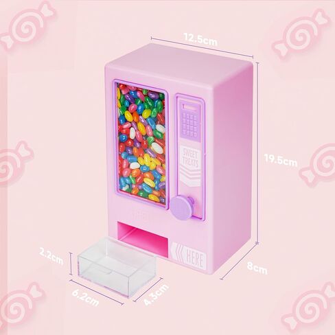 YOBRO Candy Dispenser, Cute Vending Machine for Desktop, Manual Candy Machine, Dispense Mini Candies, Birthday&Christmas Gift for Girls, Gift for Friends Girlfriends (Black) in Kuwait
