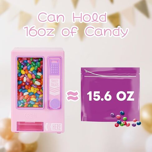 YOBRO Candy Dispenser, Cute Vending Machine for Desktop, Manual Candy Machine, Dispense Mini Candies, Birthday&Christmas Gift for Girls, Gift for Friends Girlfriends (Black) in Kuwait