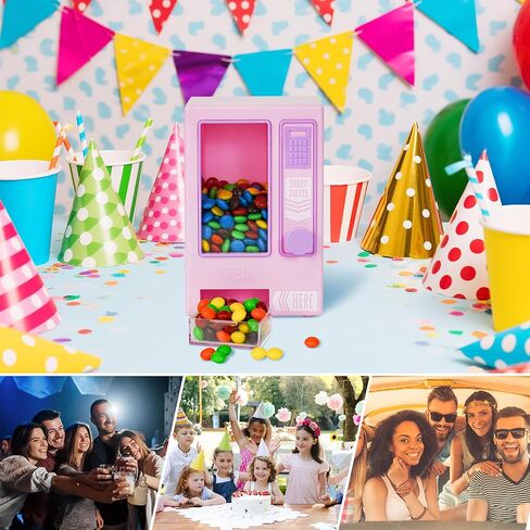 YOBRO Candy Dispenser, Cute Vending Machine for Desktop, Manual Candy Machine, Dispense Mini Candies, Birthday&Christmas Gift for Girls, Gift for Friends Girlfriends (Black) in Kuwait