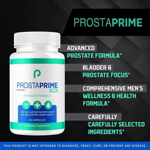 ProstaPrime Pro Capsules - Official ProstaPrime Pro for Men Pills Supplement Support, Natural Premium Advanced Formula Health & Wellness, ProstaPrime Pro Reviews, 60 Capsules for 1 Month in Saudi Arabia