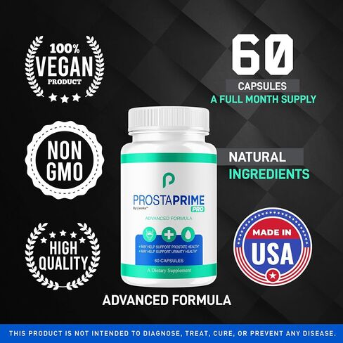 ProstaPrime Pro Capsules - Official ProstaPrime Pro for Men Pills Supplement Support, Natural Premium Advanced Formula Health & Wellness, ProstaPrime Pro Reviews, 60 Capsules for 1 Month in Saudi Arabia