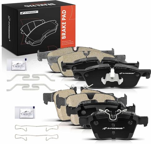 A-Premium Front and Rear Ceramic Disc Brake Pads Set Compatible with Jaguar & Land Rover Models - XE2017-2019, F-Pace/XF 2017-2020, E-Pace 18-19, Range Rover Evoque, Range Rover Velar, Discovery Sport in Saudi Arabia