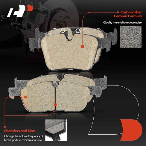 A-Premium Front and Rear Ceramic Disc Brake Pads Set Compatible with Jaguar & Land Rover Models - XE2017-2019, F-Pace/XF 2017-2020, E-Pace 18-19, Range Rover Evoque, Range Rover Velar, Discovery Sport in Saudi Arabia