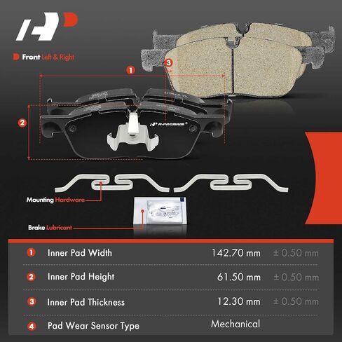 A-Premium Front and Rear Ceramic Disc Brake Pads Set Compatible with Jaguar & Land Rover Models - XE2017-2019, F-Pace/XF 2017-2020, E-Pace 18-19, Range Rover Evoque, Range Rover Velar, Discovery Sport in Saudi Arabia