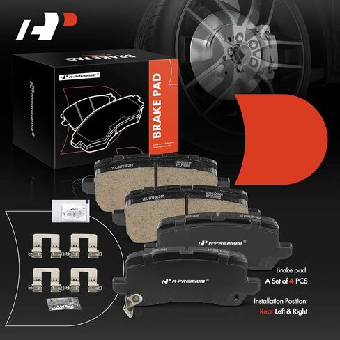 A-Premium Rear Ceramic Disc Brake Pads Set Compatible with Honda Odyssey 2018-2023 & Acura MDX 2017-2020, TLX 2015-2020, RLX 2014-2020, 4 Pcs in Saudi Arabia