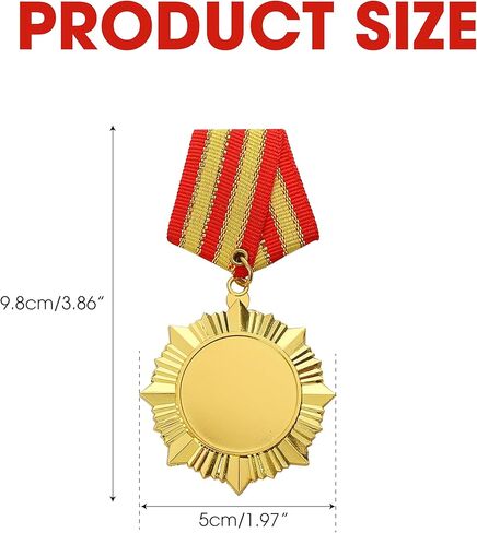 3PCS Medal Pins, Military Heroes Badge, Competition Sports Award Honor Metal Vintage Brooch For Colonel Patriot Royal Prince Army War Uniform Men Costume Ribbon Epaulets Shoulder Pads Officer Jacket in Saudi Arabia