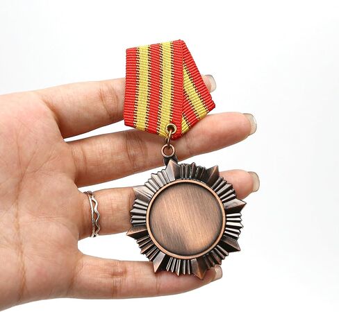 3PCS Medal Pins, Military Heroes Badge, Competition Sports Award Honor Metal Vintage Brooch For Colonel Patriot Royal Prince Army War Uniform Men Costume Ribbon Epaulets Shoulder Pads Officer Jacket in Saudi Arabia