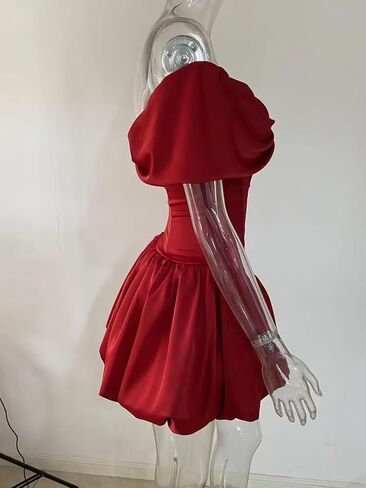 Mini Homecoming Dresses for Women 2025 Satin A Line Off The Shoulder Cocktail Party Gown Prom Dress in Saudi Arabia