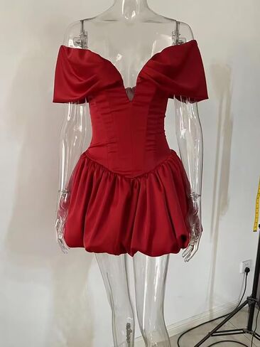 Mini Homecoming Dresses for Women 2025 Satin A Line Off The Shoulder Cocktail Party Gown Prom Dress in Saudi Arabia