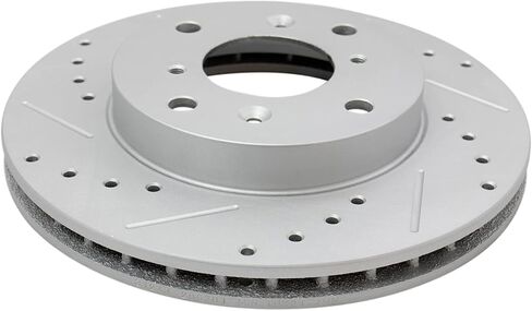 TRQ Front Performance Brake Pad & Rotor Kit Brake Pads Brake Rotors Set Semi-Metallic Premium G-Coated Compatible with 1998-1999 Acura CL 1998-2002 Honda Accord in Saudi Arabia