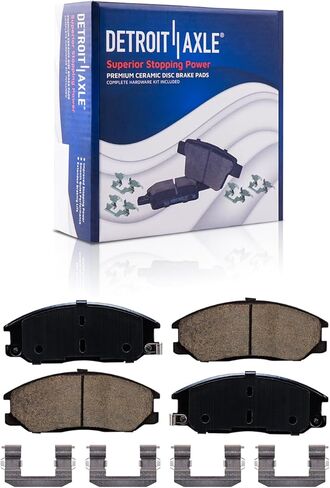 Detroit Axle - Brake Kit for 01-06 Hyundai Santa Fe Replacement 2001 2002 2003 2004 2005 2006 Disc Brake Rotors Ceramic Brakes Pads Front and Rear: 11.57'' inch Rotors in Saudi Arabia