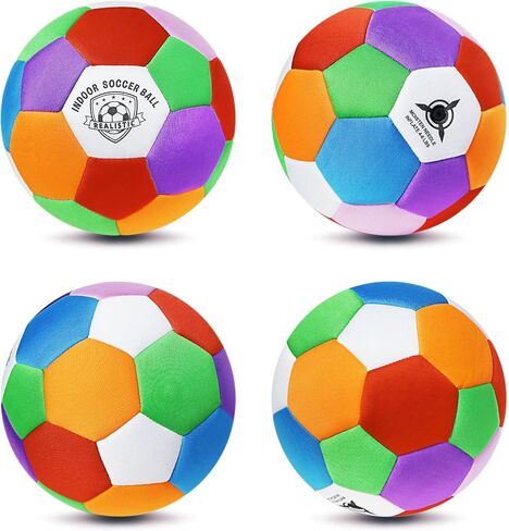 Indoor Soccer Ball Size 4 - Soft House Soccer Ball Size 4 for Protect Inside Home Furniture Silent Size 4 Soccer Ball for Girls Kids Youth Boys Fun Soccer Gifts Birthday Christmas in Kuwait