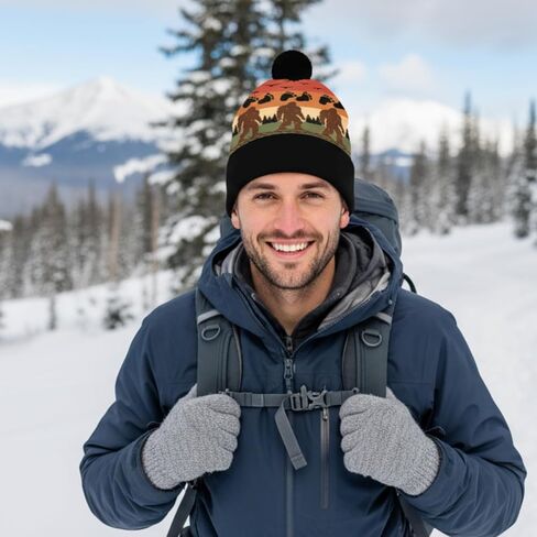 Berlune 3 Pcs Sasquatch Winter Beanie Hat for Men Winter Knit Cuffed Beanie for Men Women Warm Christmas Outdoor Gifts in Saudi Arabia