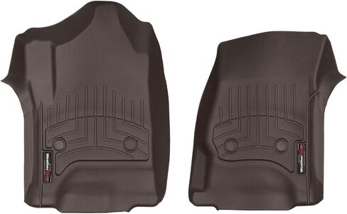 WeatherTech Custom Fit FloorLiners for Escalade, Escalade ESV, Silverado 2500HD/3500HD, Silverado LD 1500, Sierra 1500, Sierra 1500 Limited - 1st Row (446071), Black in Saudi Arabia