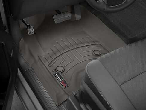 WeatherTech Custom Fit FloorLiners for Escalade, Escalade ESV, Silverado 2500HD/3500HD, Silverado LD 1500, Sierra 1500, Sierra 1500 Limited - 1st Row (446071), Black in Saudi Arabia