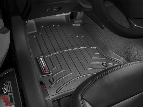 WeatherTech Custom Fit FloorLiners for Chevrolet Corvette - 1st Row (444741), Black in Saudi Arabia