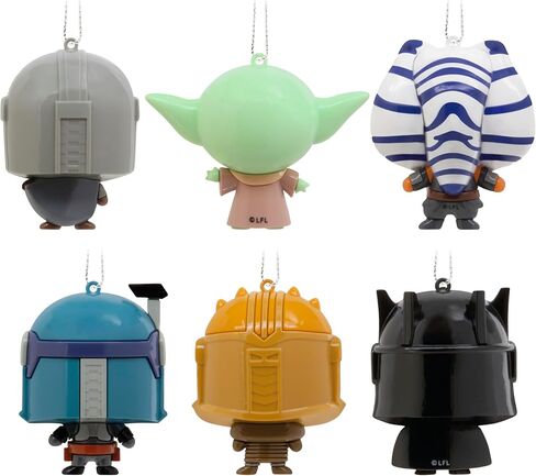 Hallmark Star Wars: سلسلة Mandalorian 5 زخارف عيد الميلاد الغامضة، مقاومة للكسر، مجموعة من 2، هدايا لمحبي حرب النجوم in Saudi Arabia
