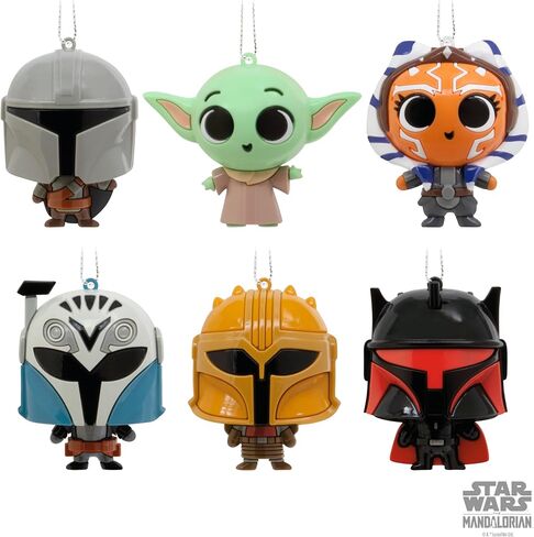 Hallmark Star Wars: سلسلة Mandalorian 5 زخارف عيد الميلاد الغامضة، مقاومة للكسر، مجموعة من 2، هدايا لمحبي حرب النجوم in Saudi Arabia