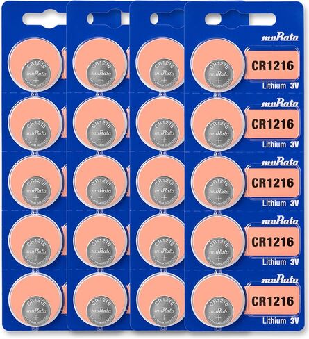 Murata CR1216 Battery DL1216 ECR1216 3V Lithium Coin Cell (100 Batteries) in Saudi Arabia