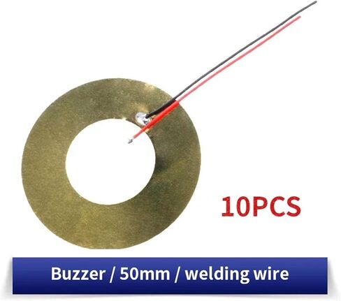 10pcs/20pcs Piezoelectric Piezo Ceramic Wafer Plate Dia 12MM 15MM 18MM 20MM 27MM 35MM 50MM with Wire for Buzzer Loudspeaker(10pcs 50mm) in Saudi Arabia