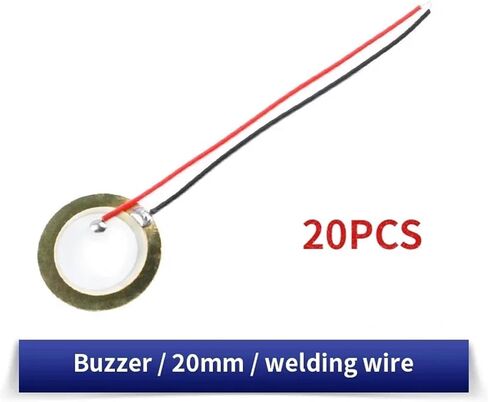 10pcs/20pcs Piezoelectric Piezo Ceramic Wafer Plate Dia 12MM 15MM 18MM 20MM 27MM 35MM 50MM with Wire for Buzzer Loudspeaker(10pcs 50mm) in Saudi Arabia