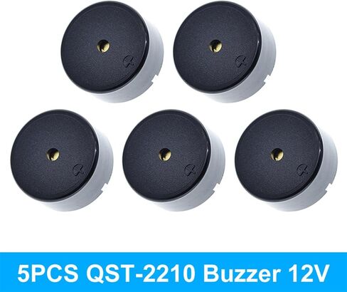 1/5PCS QST-2210 Environmental Friendly 12V Piezoelectric Buzzer 22 * 7 Passive Alarm Buzzer(5pcs) in Saudi Arabia