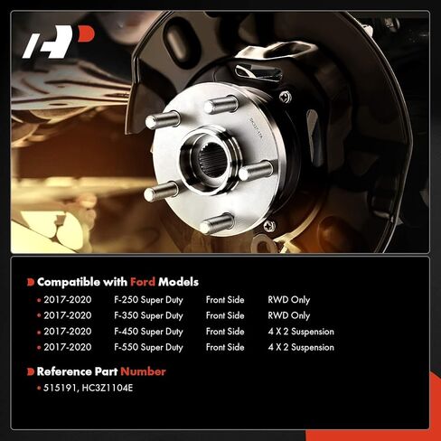 A-Premium 2 × محمل العجلة الأمامية ومجموعة المحور مع ABS و10 عروة متوافقة مع Ford F-250 Super Duty، F-350 Super Duty، F-450 Super Duty، F-550 Super Duty، 2017 2018 2019 2020 in Saudi Arabia