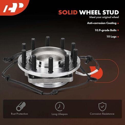 A-Premium 2 × محمل العجلة الأمامية ومجموعة المحور مع ABS و10 عروة متوافقة مع Ford F-250 Super Duty، F-350 Super Duty، F-450 Super Duty، F-550 Super Duty، 2017 2018 2019 2020 in Saudi Arabia