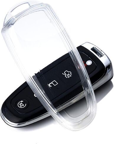 لغطاء Ford Key Fob من مادة TPU 5 أزرار حافظة مفتاح السيارة تناسب Ford Edge Escape Expedition Explorer Fusion Mustang Ranger F-150 F-250 غطاء حماية لمفتاح السيارة عن بعد (أسود) in Kuwait