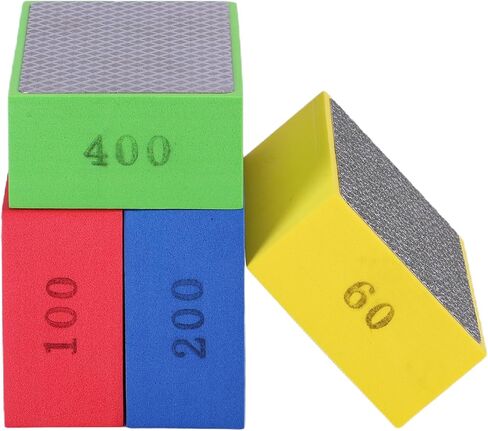 XKDOUS 6PCS Diamond Hand Polishing Pads,60/100/200/400/600/1000 Diamond Sanding Pads Tile Tools Polishing Pad Sanding Block Polishing for Ceramic Tile Glass Stone Marble Granite Metal Grinding in Kuwait