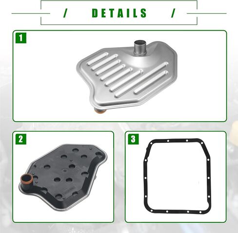 PartsFlow 4R70W 4R75W 4R75E Transmission Filter & Gasket Kits Compatible with Ford F-150 F-250 Expedition Explorer Mustang E-150 E-250 Lincoln Town Car Mercury Replace F6AZ7A098A in Saudi Arabia