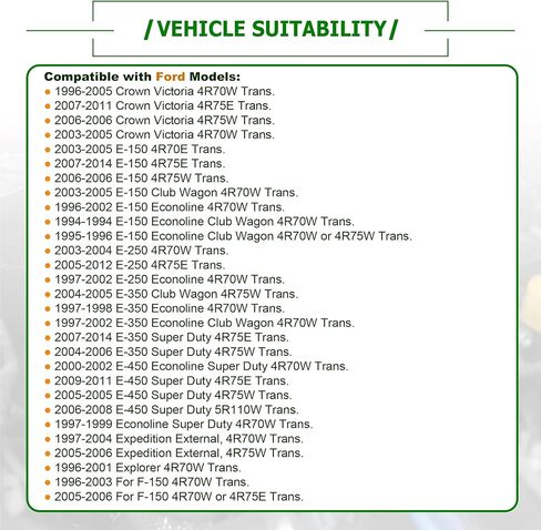PartsFlow 4R70W 4R75W 4R75E Transmission Filter & Gasket Kits Compatible with Ford F-150 F-250 Expedition Explorer Mustang E-150 E-250 Lincoln Town Car Mercury Replace F6AZ7A098A in Saudi Arabia