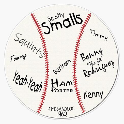 ملصق من الفينيل على شكل كرة لعبة Sandlot ملصق مضاد للماء لنافذة الكمبيوتر المحمول مقاس 5 بوصة (LEU3-SM-STICKERS-5062) in Saudi Arabia