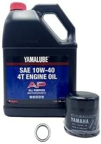 Yamaha V-STAR 1300 (2010-2017) all Models Oil Filter Change Kit Yamaha Part# 5GH-13440-80-00 and 1 Gallon Hi Performance Full Synthetic LUB-10W40-FS-04 in Saudi Arabia