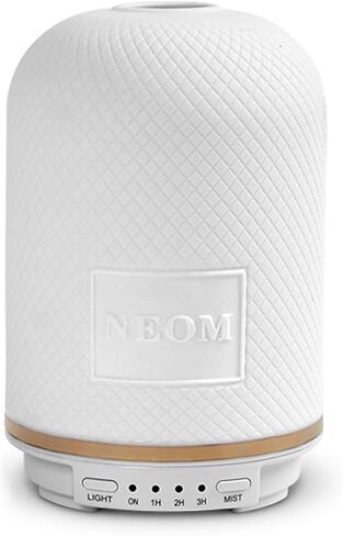 NEOM – Wellbeing Pod | Essential Oil Diffuser for Home | Aromatherapy Diffuser | Ceramic Cover, LED Light & Timer | Plug in Diffuser for Essential Oils | Home Fragrance in Kuwait