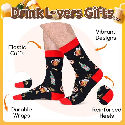 هدايا البيرة من زمارت للرجال والنساء - جوارب البيرة لمحبي البيرة، هدايا الشرب المضحكة، حشوات تخزين البيرة in Kuwait