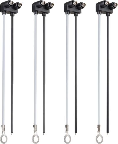 MADCATZ 10 Pcs of Two Prong Wire Pigtail Plug for Sealed Trailer Clearance, Side Marker Lights - 6.5" Long for Truck Trailer in Saudi Arabia