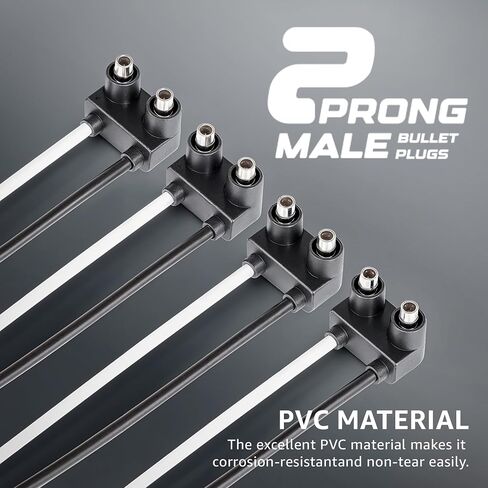 MADCATZ 10 Pcs of Two Prong Wire Pigtail Plug for Sealed Trailer Clearance, Side Marker Lights - 6.5" Long for Truck Trailer in Saudi Arabia